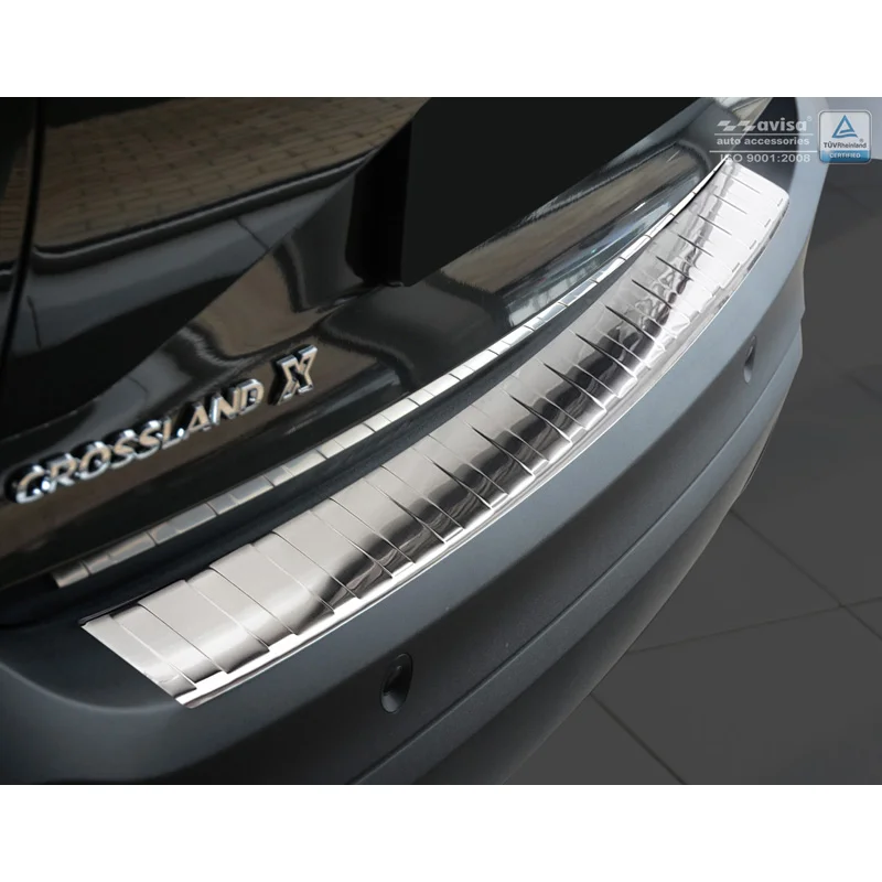 Avisa RVS Achterbumperprotector passend voor Opel Crossland 2017-2020 & FL 2020- - Zilver