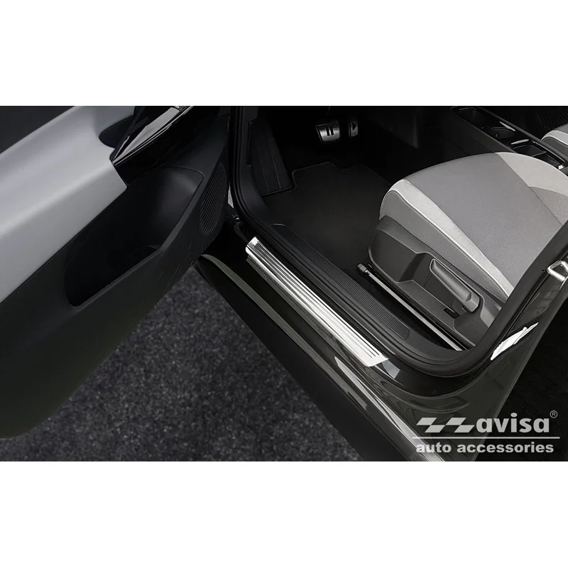Avisa RVS Instaplijsten passend voor Volkswagen ID.3 2020-2023 & FL 2023- / Cupra Born 2021- / MG 4 2022- / MG HS II 2024- - 'Lines' - 4-delig