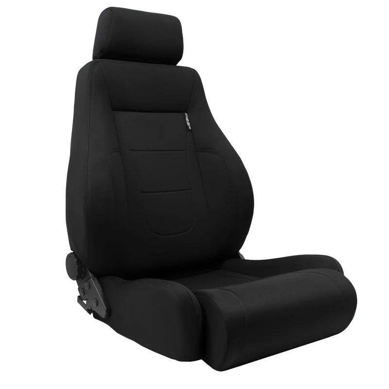 AutoStyle Sportstoel ‘Retro II’ – Zwart – Dubbelzijdig verstelbare rugleuning – incl. sledes