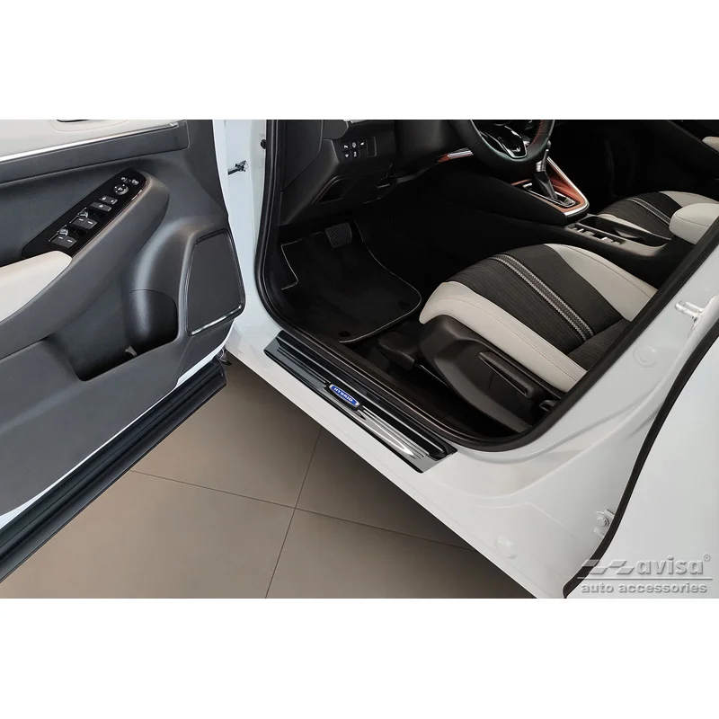 Avisa Zwart RVS Instaplijsten passend voor Honda HR-V 2021- 'Hybrid' - 4-delig