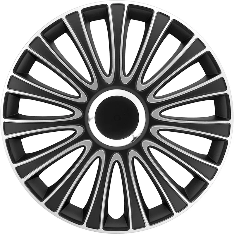 AutoStyle 4-Delige Wieldoppenset LeMans 15-inch zwart/zilver
