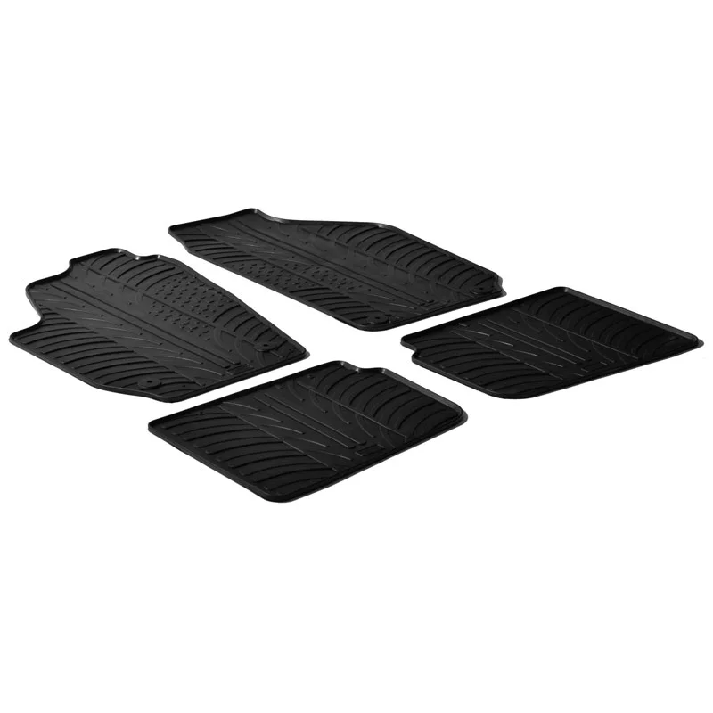 Gledring Rubbermatten passend voor Skoda Roomster 2007- (T profiel 4-delig + montageclips)
