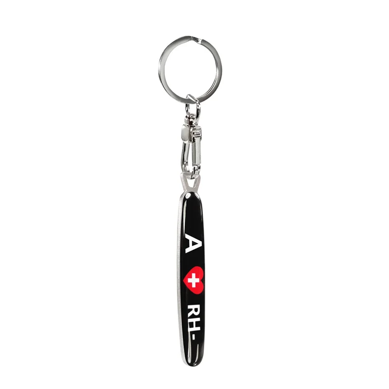 Avisa RVS sleutelhanger - 'Blood Type' A RH-
