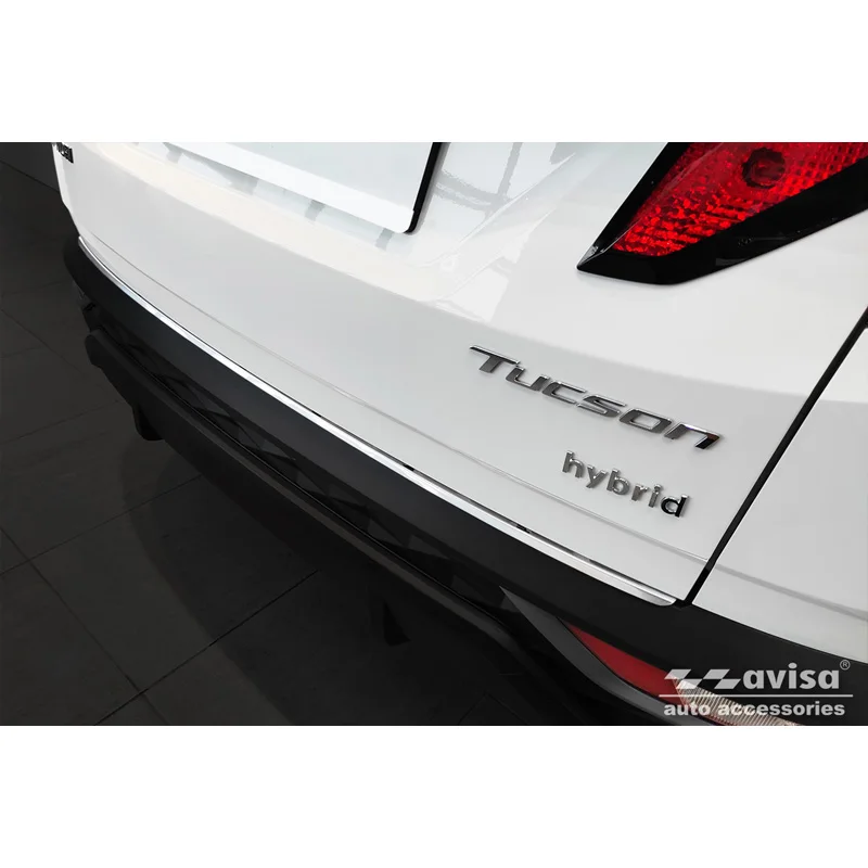 Avisa RVS Achterbumperprotector passend voor Hyundai Tucson 2020-2024 & Facelift 2024- - Zilver