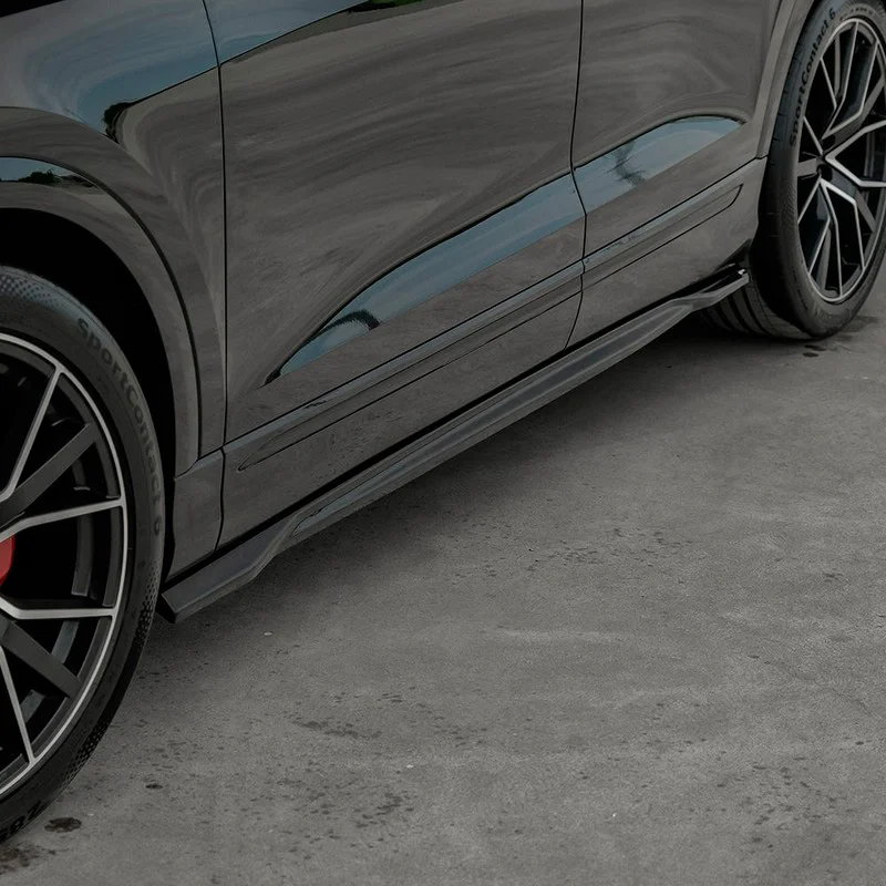 Oneway Set Sideskirts passend voor Audi Q8 S-Line & SQ8 MK1 2018-2023 – Glanzend zwart