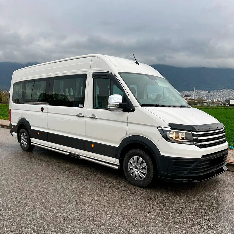 Oneway Set spatbordverbreders (Trims) passend voor Volkswagen Crafter MK2 & MAN TGE MK1 PreFacelift 2016- – Matzwart
