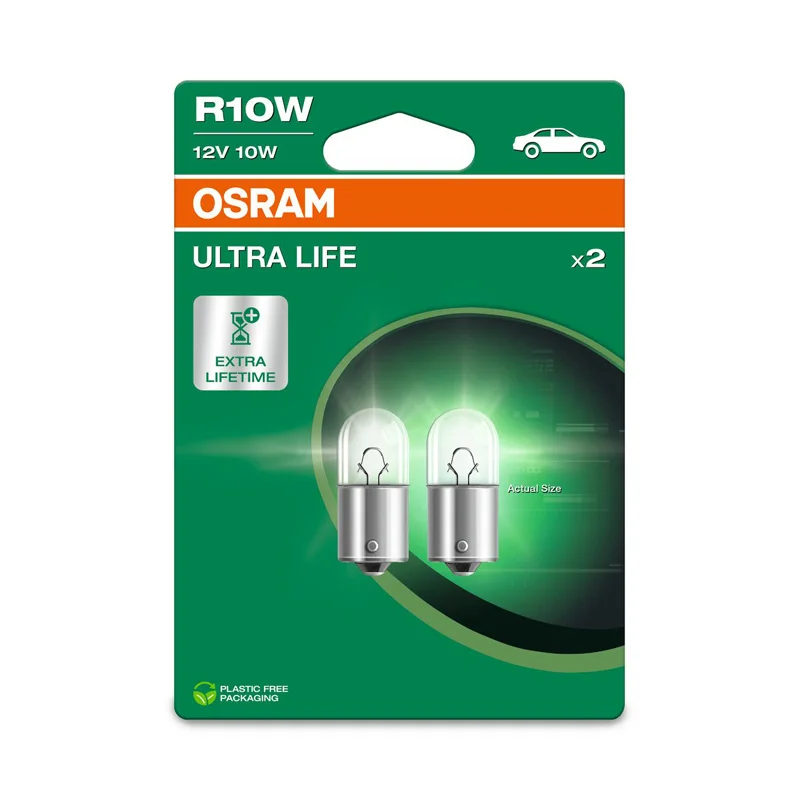 Osram Ultra Life Halogeen lampen - BA15S R10W - 12V/10W - set à 2 stuks
