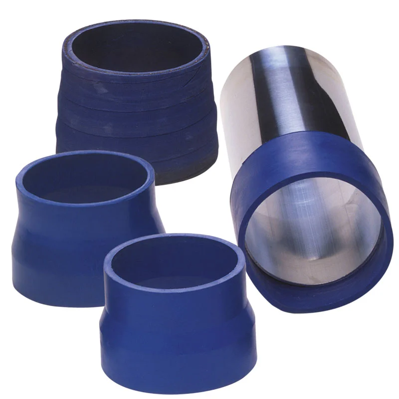 Dynamik Siliconen Slang Reducer – 76->76mm – Lengte 76mm – Blauw