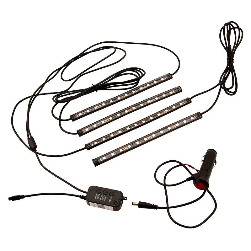Set zelfklevende interieur LED-strips met Smartphone bediening - Multi-Color - set à 4 stuks
