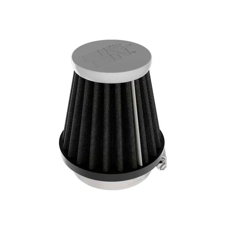 K&N Universeel Dryflow Zwart Luchtfilter Conisch 49mm aansluiting, 76mm onder, 51mm top, 76mm hoogte (RC-3122HBK)