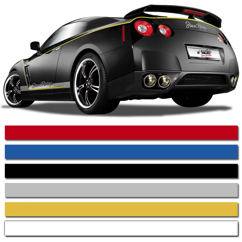 AutoStyle Universele zelfklevende striping AutoStripe Cool200 - Wit - 6 mm x 975 cm