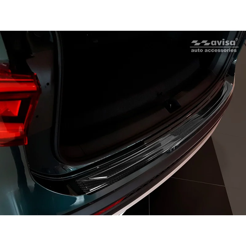 Avisa 3D Carbon Achterbumperprotector passend voor Seat Tarraco 2019- - Zwart