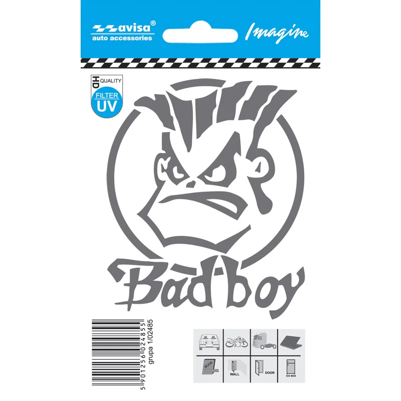 Avisa Auto Tattoo Sticker BAD BOY silver - 8,1x9,8c
