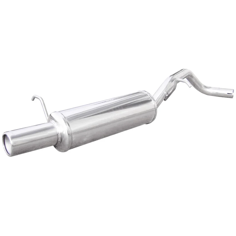 InoXcar 100% RVS Sportuitlaat passend voor Volkswagen Polo (9N2) 1.4 TDI Sportline 80pk 2005-2008 1x80mm
