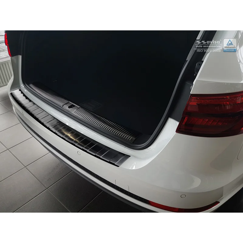 Avisa RVS Achterbumperprotector passend voor Audi A4 B9 Avant 2015-2019 & Facelift 2019- (incl. S-Line & S4 Avant) - Zwart