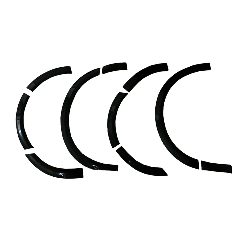 Oneway Set spatbordverbreders (Trims) passend voor Volkswagen Transporter T6.1 2020-2022 (Korte wielbasis/Schuifdeur links) – Glanzend zwart