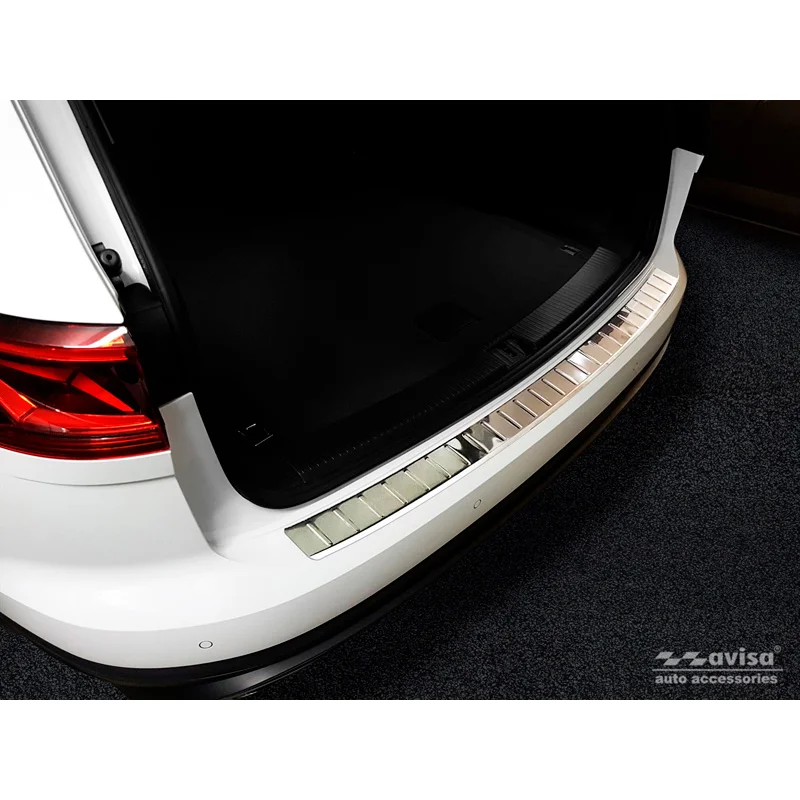 Avisa RVS Achterbumperprotector passend voor Volkswagen Touareg III (CR7) 2018- Incl. Facelift - Zilver