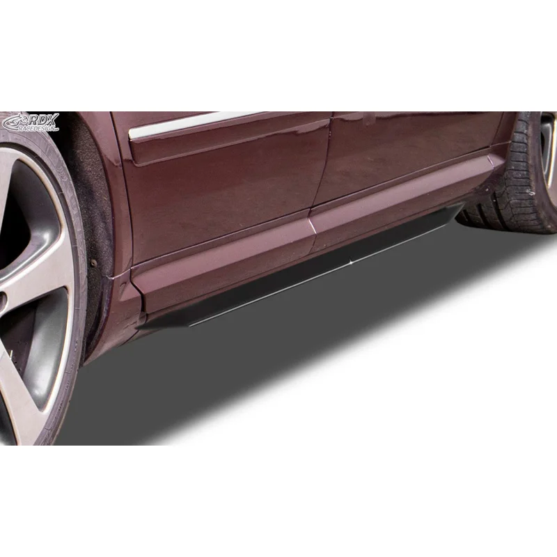 RDX Sideskirts ‘Slim’ passend voor Audi A8 D3 2003-2009 (ABS zwart glanzend)