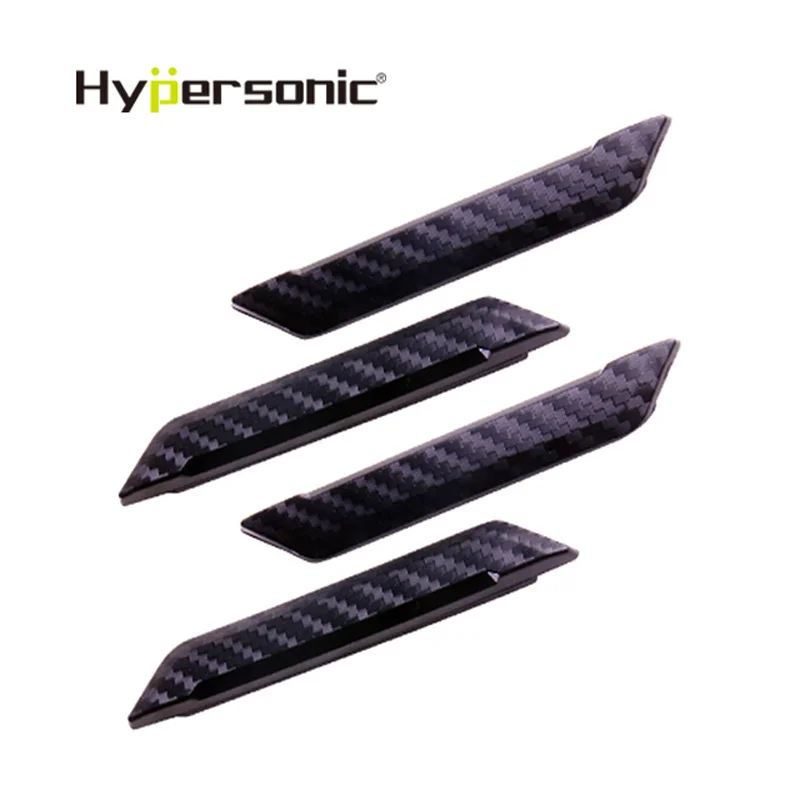 Hypersonic Set universele deurbeschermstrips 97x15mm - Zelfklevend - Carbon-Look - Set à 4 stuks