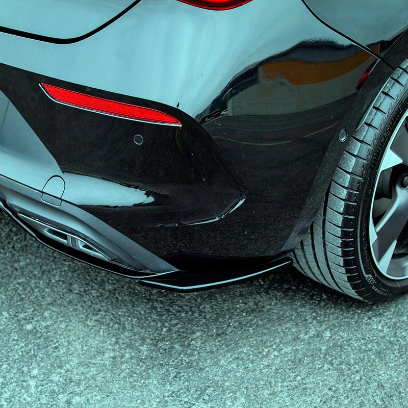 Oneway Achterbumperskirts (Hoeken) passend voor Cupra Leon HB 2020- – Glanzend zwart