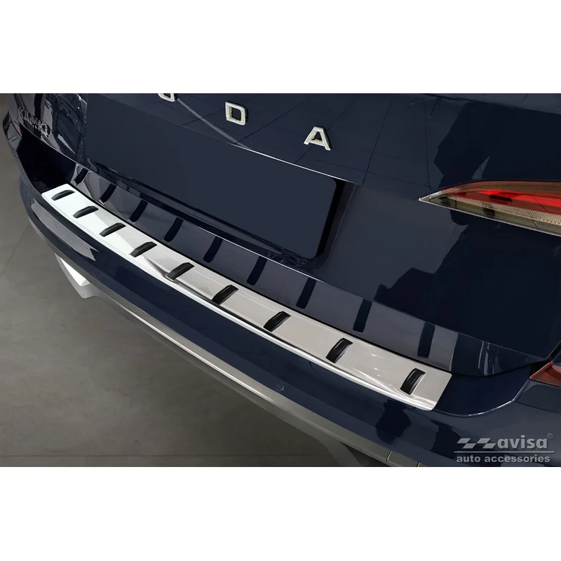Avisa RVS Achterbumperprotector STRONG EDITION passend voor Skoda Kamiq 2019- - Zilver