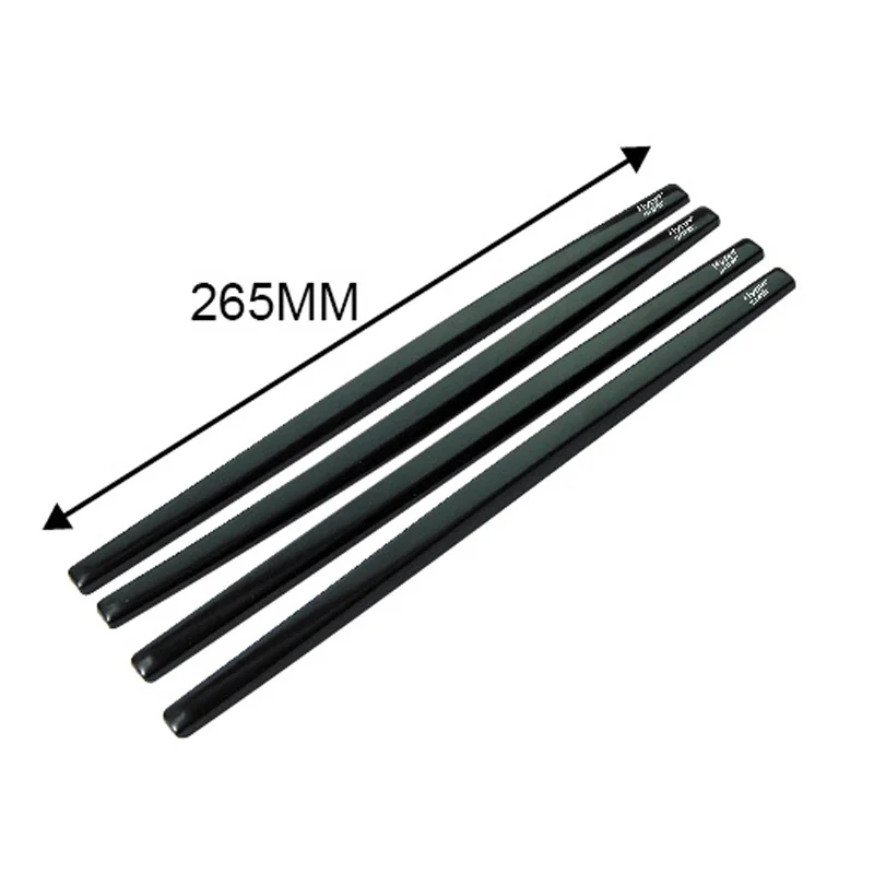 Hypersonic Set universele bumperbeschermstrips 265x12mm - Zelfklevend - Zwart - Set à 4 stuks