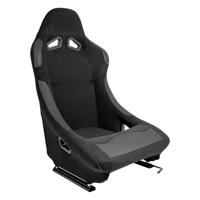 AutoStyle Sportstoel ‘BW’ – Zwart – Vaste rugleuning – incl. sledes