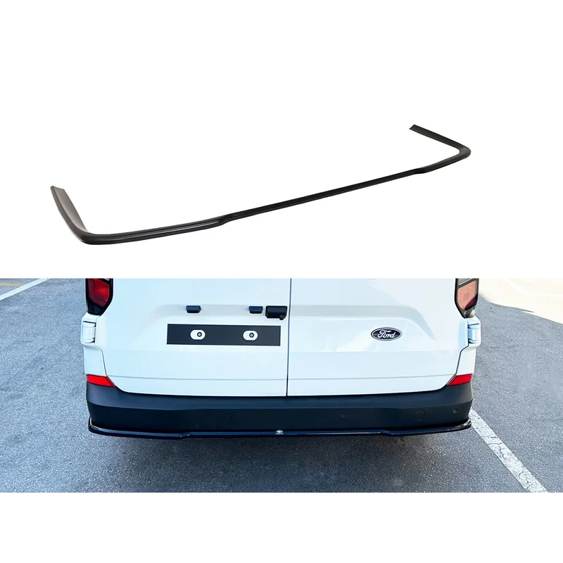 Motordrome Achterbumperskirt passend voor Ford Transit Custom (V710) 2023- / Volkswagen Transporter T7 2024- (Met spatlappen) (ABS)