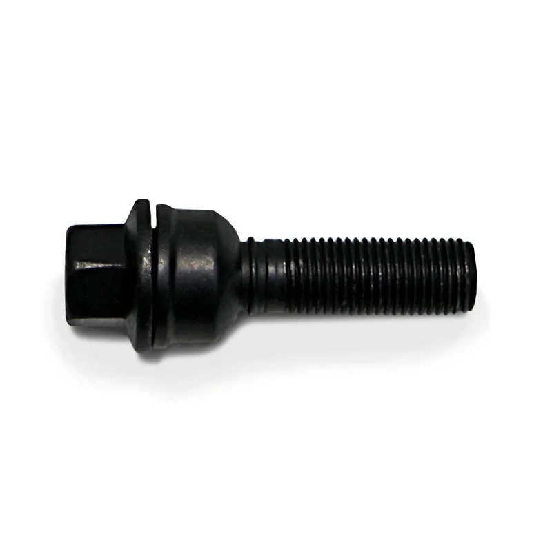 H&R Wielbout bolkonisch met beweegbare ring R14 M14x1.50 - Lengte 40mm - Zwart (bv. passend voor Audi Q3, Q5)