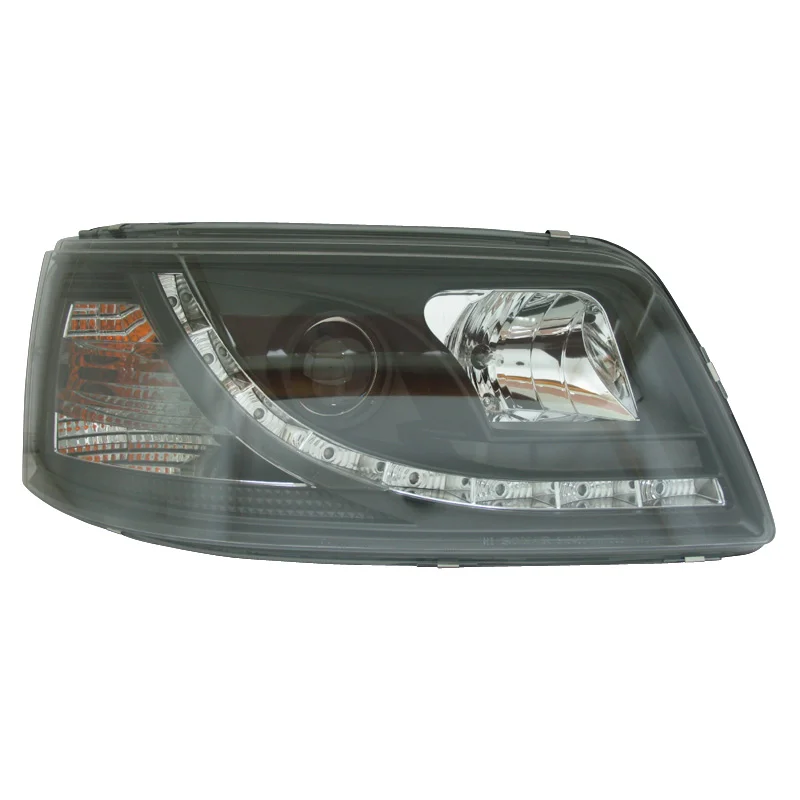 AutoStyle Set Koplampen in DRL-Look passend voor Volkswagen T5 2003-2010 – Zwart