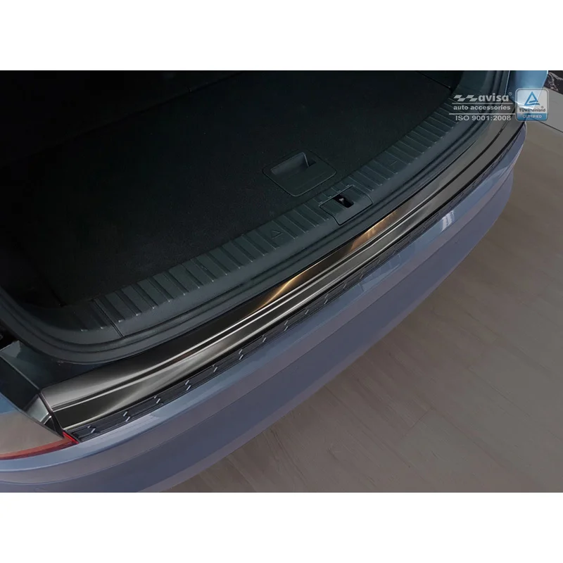 Avisa RVS Achterbumperprotector passend voor Skoda Kodiaq 2017-2021 & FL 2021-2024 Incl. RS & Scout - Zwart