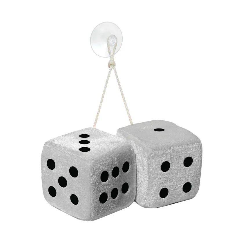 Simoni Racing Microfibre Big Dices 10x10cm - Wit - Set à 2 stuks