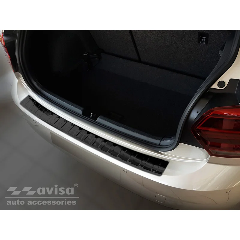 Avisa RVS Achterbumperprotector passend voor Volkswagen Polo VI 5-deurs 2017-2021 & Facelift 2021- - Zwart