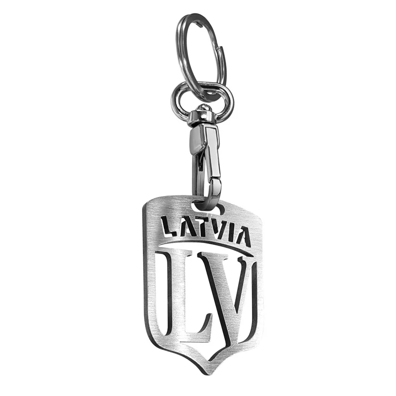 Avisa RVS sleutelhanger - 'Letland' (Zilver)