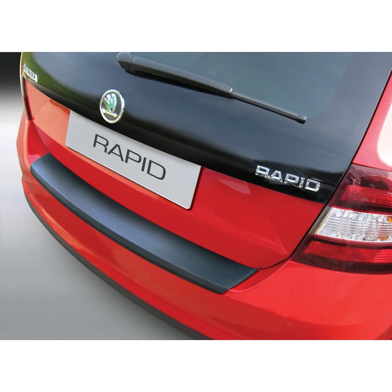 RGM ABS Achterbumper beschermlijst passend voor Skoda Rapid Spaceback 2013-2019 Zwart
