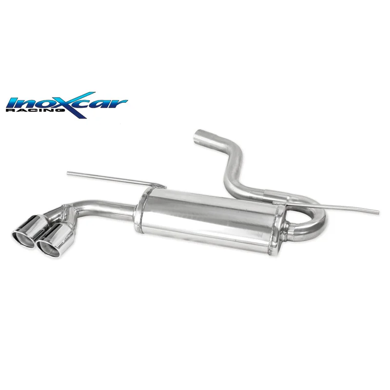 InoXcar 100% RVS Dubbele sportuitlaat passend voor Volkswagen Golf VII 2.0 GTD 184PK 2012- 2019 2x80mm X-Race