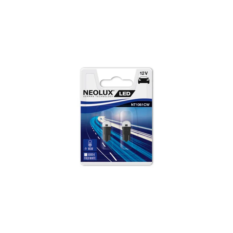 Neolux LED Retrofit 6000K – T10 (W5W) – 12V/0.5W – set à 2 stuks
