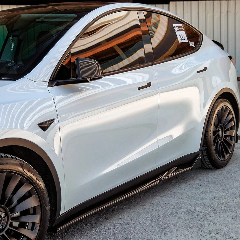 Oneway Set Sideskirts passend voor Tesla Model Y 2019-2025 - Glanzend zwart