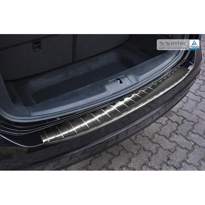 Avisa RVS Achterbumperprotector passend voor Seat Alhambra & Volkswagen Sharan II 2010- - Zwart