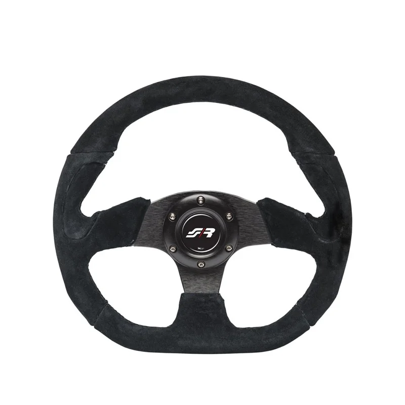 Simoni Racing Universeel Sportstuur X2 Shammy Leder - Zwart Suède - Diameter 330mm