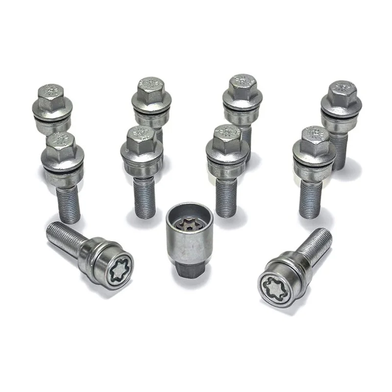 H&R Wielboutenset bolkonisch met beweegbare ring R14 M14x1.50 – Lengte 48mm – 10 stuks (bv. passend voor Audi Q3, Q5) – incl. wielsloten