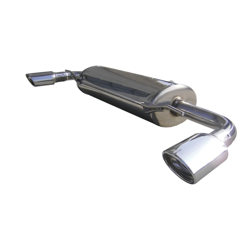 InoXcar 100% RVS Sportuitlaat passend voor Audi TT (8J) 2.0 TFSI 200pk 2006- Duplex 1x120x80mm Oblique