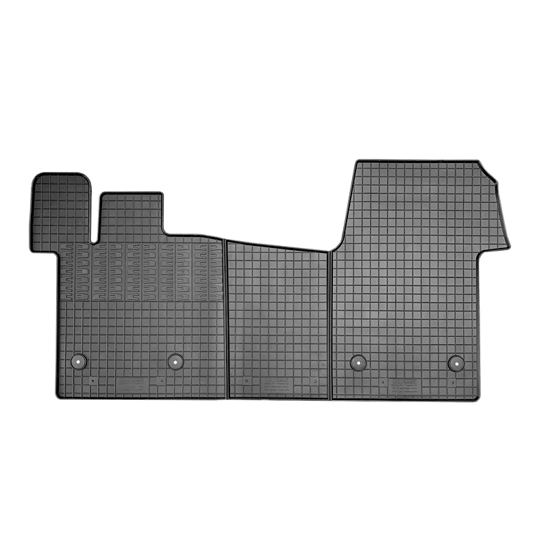 CIKCAR Rubber matten passend voor Volkswagen T7 Multivan 2021- (alleen voor) (3-delig + montagesysteem)
