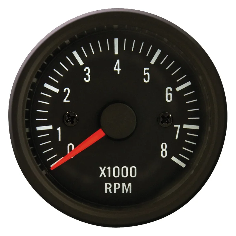AutoStyle Performance Instrument Zwart Toerenteller >8000rpm 2/3/4/5/6/8 cil. 52mm