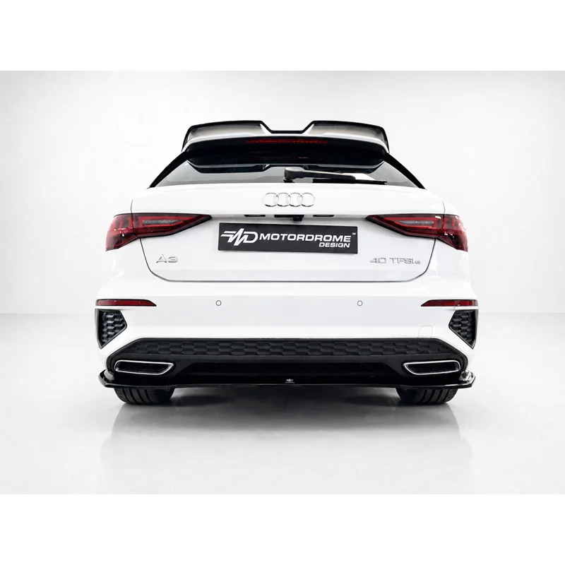 Motordrome Achterbumperskirt passend voor Audi A3 (8Y) Sportback S-Line 2020-2024 (ABS)