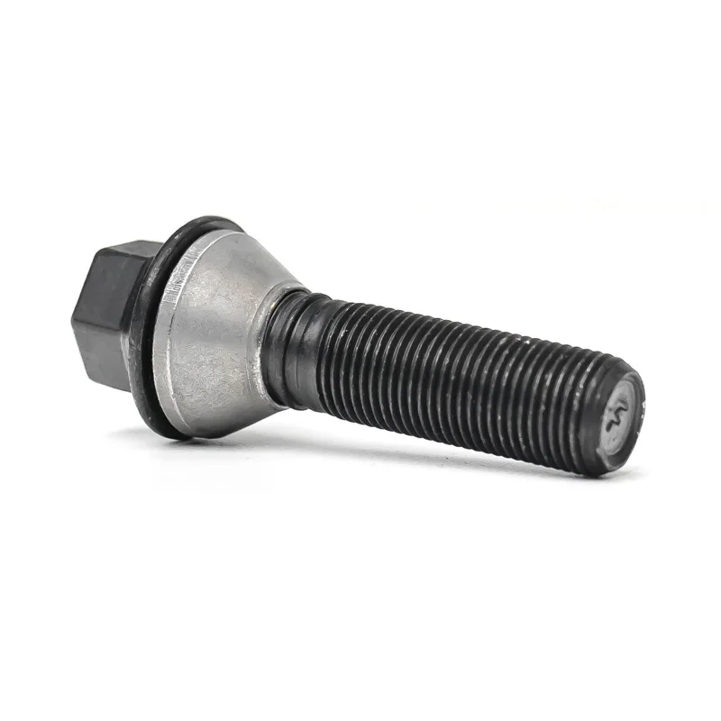 H&R Wielbout konisch met beweegbare ring M14x1.25 - Lengte 31mm - Zwart (Bv. passend voor BMW)