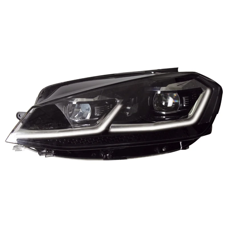 AutoStyle Set Koplampen in 7.5-Look passend voor Volkswagen Golf VII 2012-2017 – Zwart – incl. Dynamic Running Light