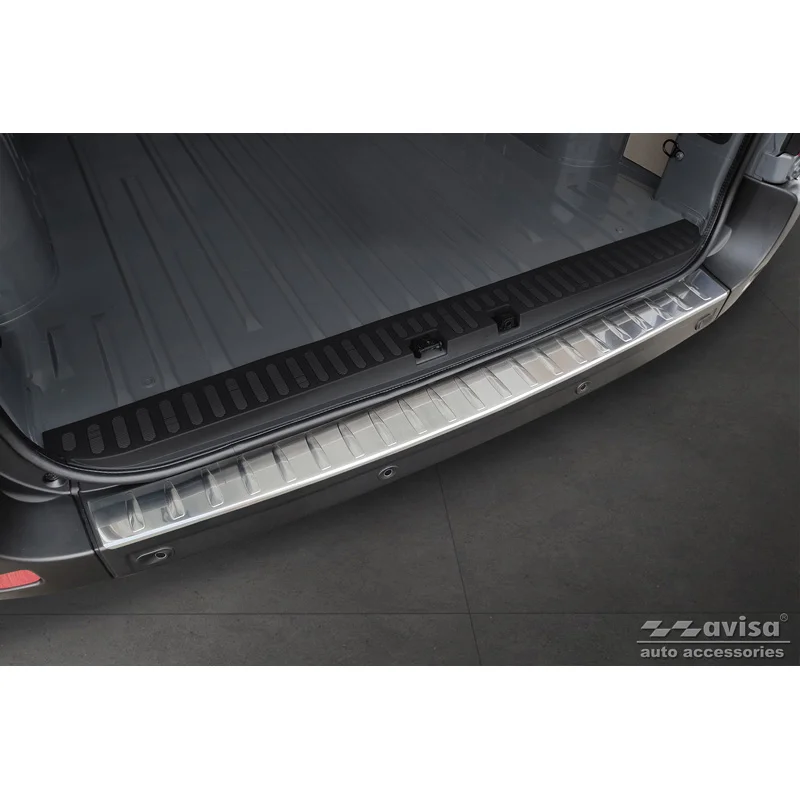 Avisa RVS Achterbumperprotector passend voor Opel Movano / Renault Master III 2010-2018 & 2018-2021 - Zilver - Lange versie