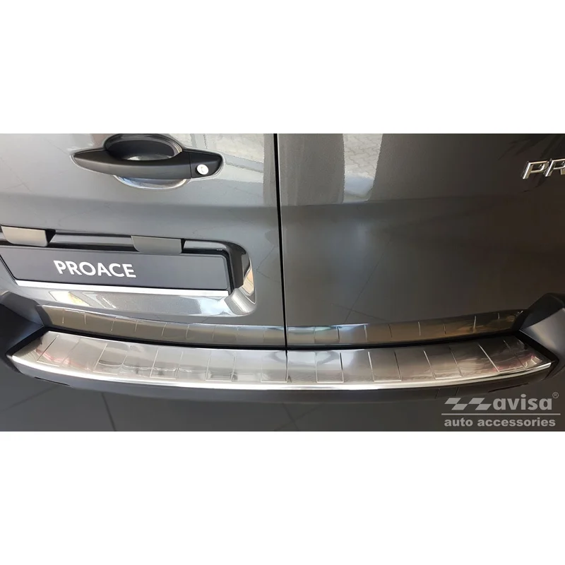 Avisa RVS Achterbumperprotector passend voor Toyota Proace II Furgon 2016- & Opel Zafira Life 2019- - Zilver