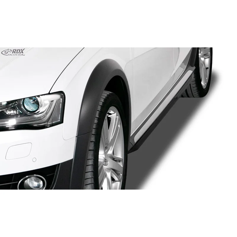 RDX Sideskirts ‘Slim’ passend voor Audi A4 (B8) Allroad 2011- (ABS zwart glanzend)
